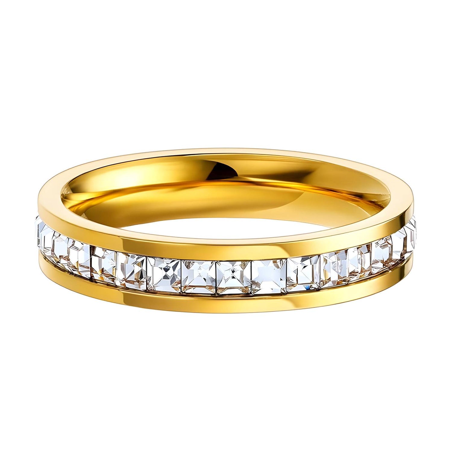 Sleek Stone Row Ring