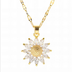 Sunflower Daisy Necklace