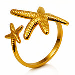 Twin Starfish Ring