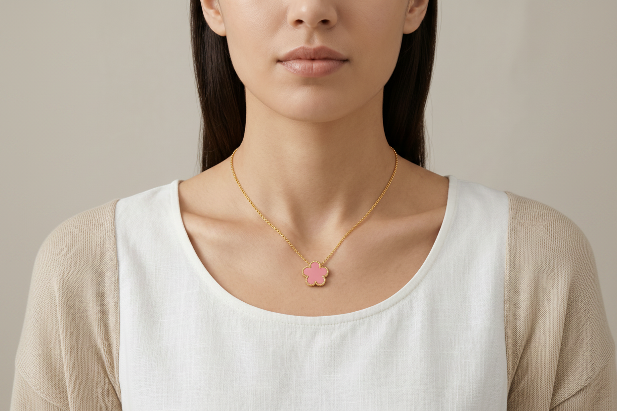 Florette Single Pink Necklace