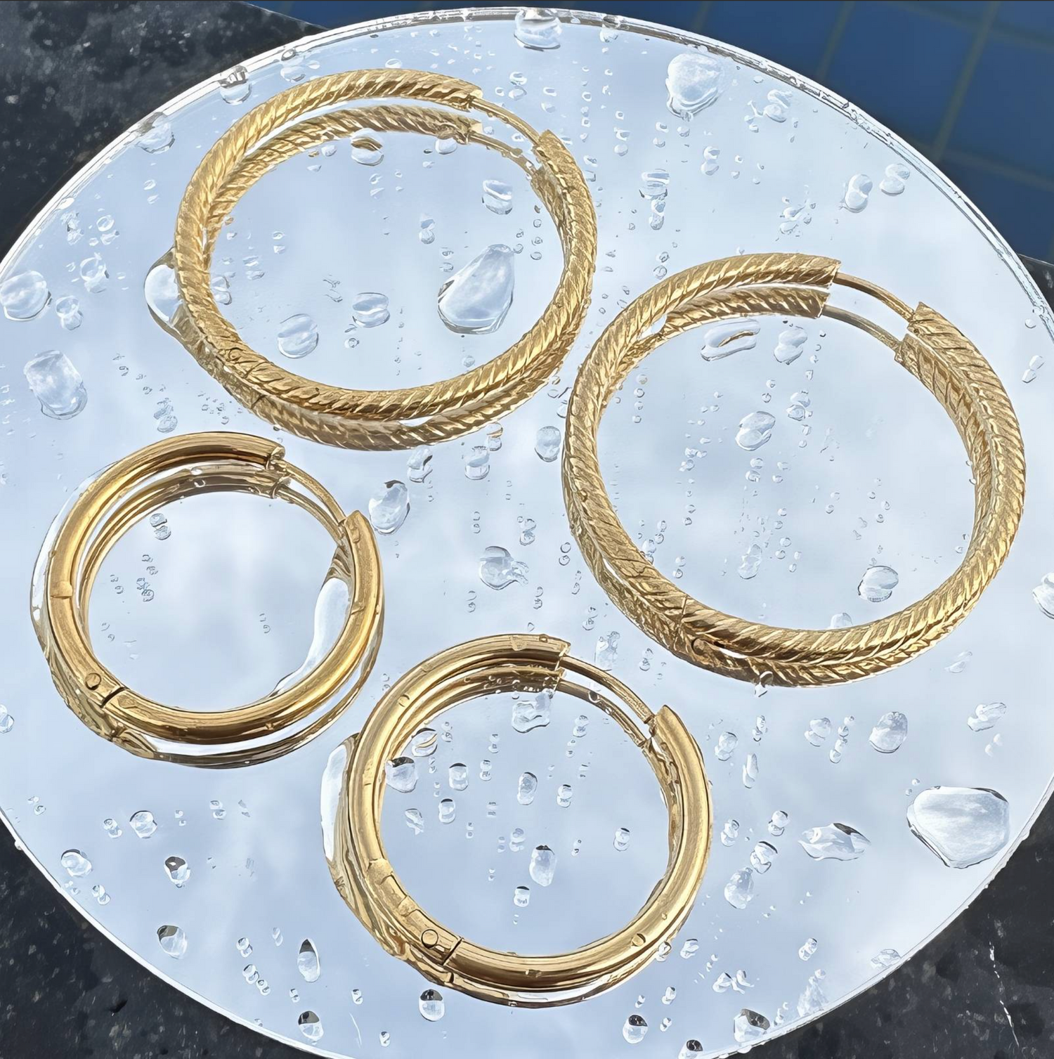 Gold Pop Hoops