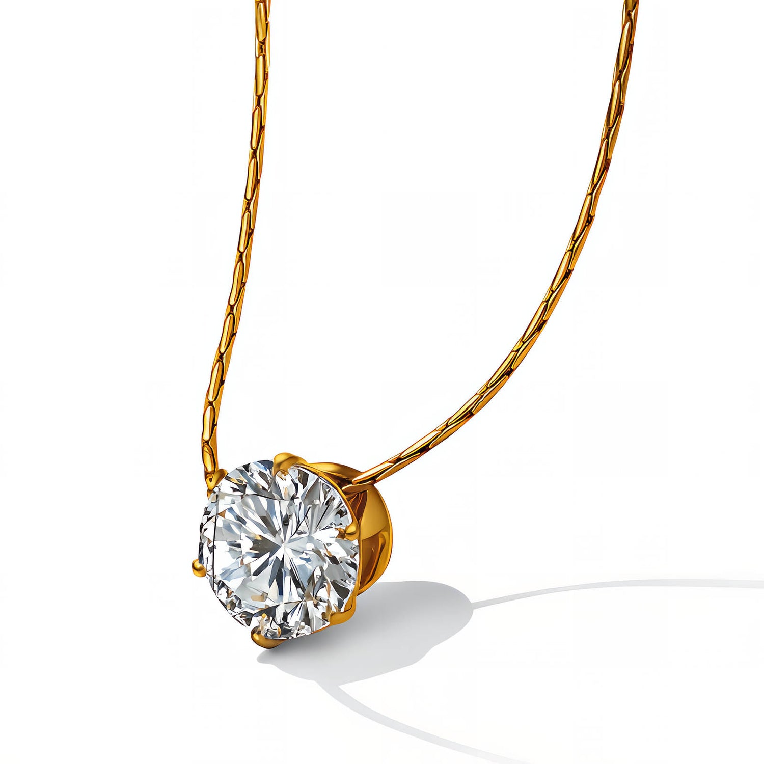 Solitaire Drop Necklace