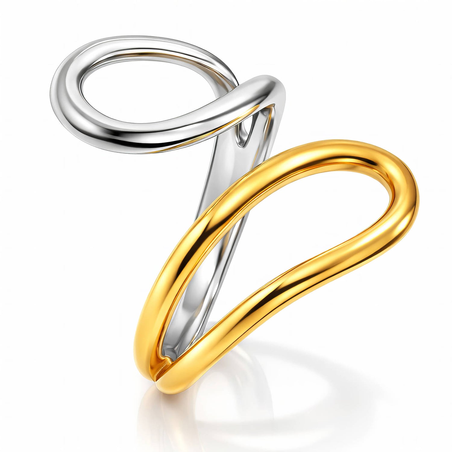 Two-Tone Wave Ring
